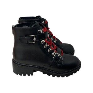 Faryl Salvo Boots Women's Size 6.5 M Black Farylrobin Combat Boots Leather